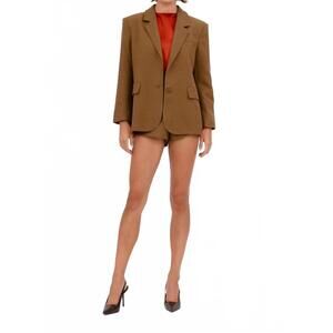 NEW NONCHALANT LABEL drew classic blazer in brown